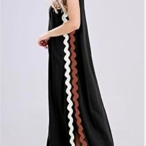 Entro Black Dress with Ric Rac Detail